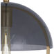 Mavisten Edition Copernica 1 Light 12.25 inch Lacquered Burnished Brass Pendant Ceiling Light in Smoked Glass